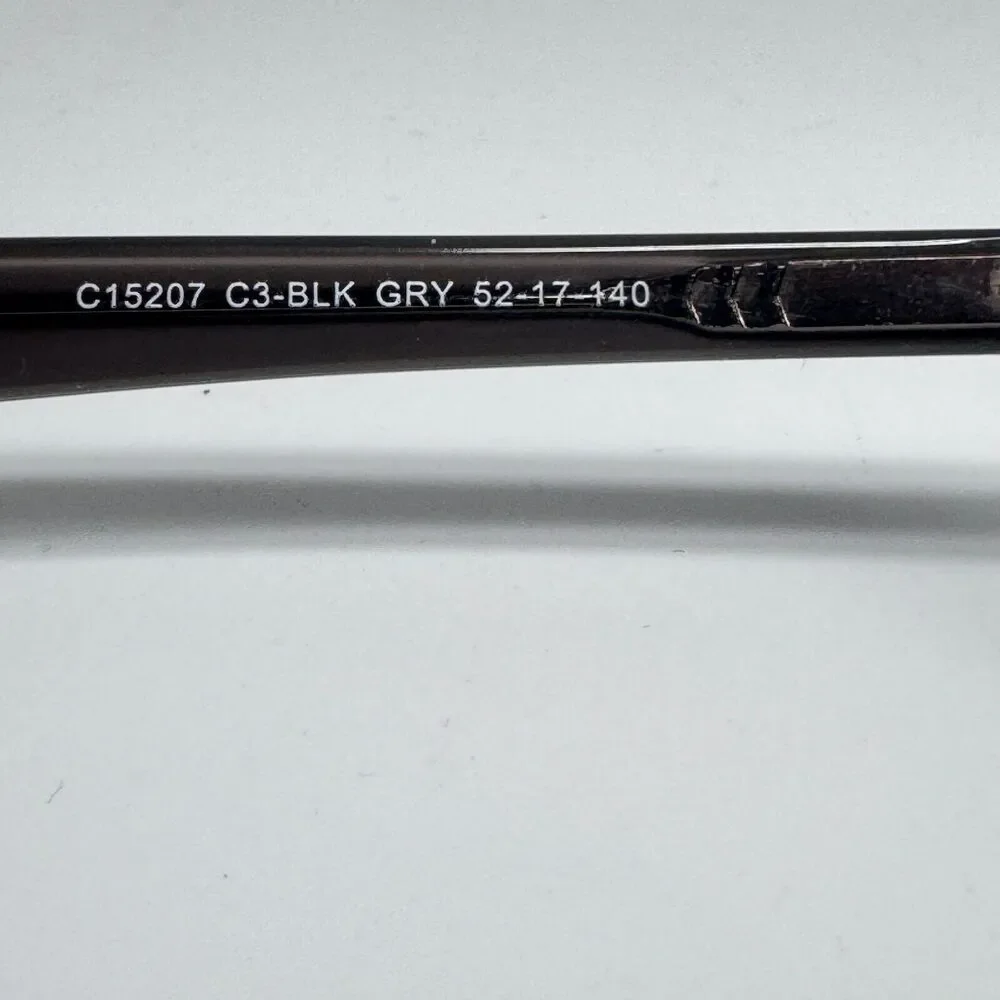 Ono Optical C15207 C3 52-17-140 Black Full Rim‎ Eyeglasses Frame H15365